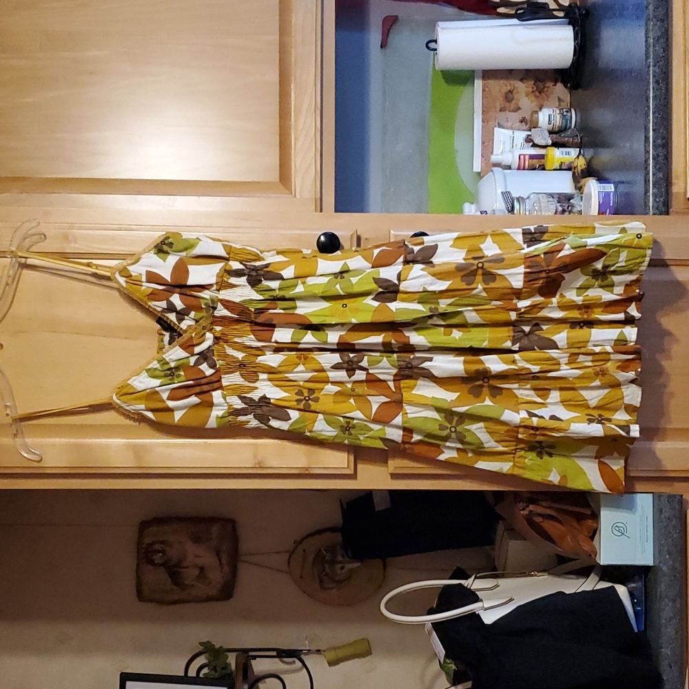Summer V-neck,  Adjustable strap, prairie style, flowered dress